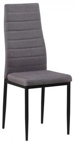 JETTA καρέκλα Βαφή Μαύρη/Ύφασμα Αν.Καφέ 40x50x95cm ΕΜ966Β,186