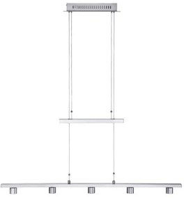 Σώμα Κρεμαστού Φωτιστικού 5xLED 4W Νίκελ ματ m6 - LED 8 Fischer Honsel-13047-Νίκελ Ματ 13047