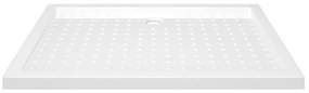 vidaXL Βάση Ντουζιέρας με Σχέδιο Τάπας Λευκή 70 x 100 x 4  εκ. από ABS