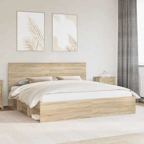 vidaXL Σκελετός Κρεβατιού Sonoma Δρυς 200 x 200 cm