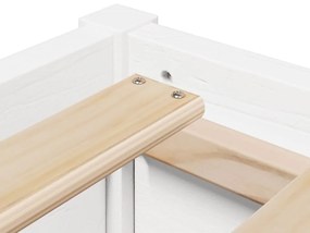 vidaXL Σκελετός Κρεβ. Χωρίς Στρώμα Λευκό 140x190 εκ Μασίφ Πεύκο