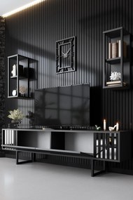 Σύνθεση Τηλεόρασης Ανθρακί / Μαύρο CODES 180x30x18