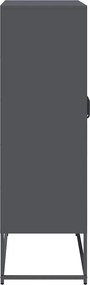 vidaXL Highboard Ανθρακί 68x39x123 cm Χάλυβας