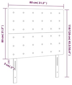 Κεφαλάρια Κρεβατιού 2 τεμ. Taupe 80 x 5 x 78/88 εκ. Υφασμάτινο - Μπεζ-Γκρι