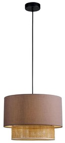 Φωτιστικό Οροφής Κρεμαστό Rika 4305900 E27 1xMax 40W 34x150cm Grey-Natural Viokef