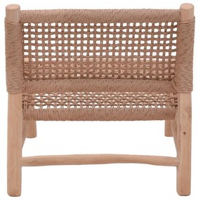 Καρέκλα - Πολυθρόνα Wanderlene σκελετός teak ξύλο με σχοινί σε φυσική απόχρωση 67x79x68 εκ. 67x79x68 εκ.