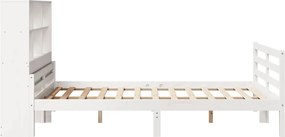 vidaXL Κρεβάτι Βιβλιοθήκη Χωρίς Στρώμα 140x200 εκ Μασίφ Ξύλο Πεύκο