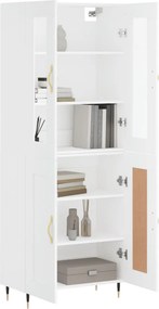 vidaXL Ντουλάπι Λευκό 69,5x34x180 εκ. από Επεξεργασμένο Ξύλο