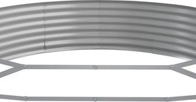 vidaXL Ζαρντινιέρα Ασημί 450x140x36 εκ. Γαλβανισμένος χάλυβας