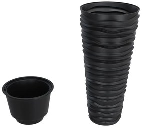 vidaXL Γλάστρα με Αφαιρουμ. Εσωτερικό Ανθρακί 18/45 Λίτρ. Πολυπρ/λένιο