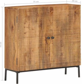 vidaXL Ντουλάπι 75 x 30 x 75 εκ. από Μασίφ Ξύλο Μάνγκο