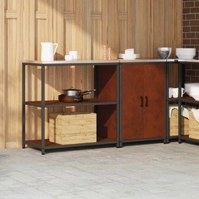 vidaXL Σετ Αποθήκευσης Κουζίνας HATTEM 2 pcs Σκ rusty Ατσάλι