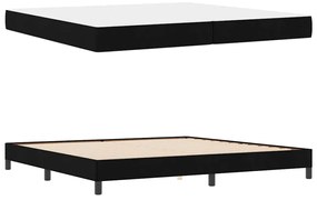 vidaXL Κρεβάτι με ελατήρια με στρώμα Μαύρο 200 x 200 cm ύφασμα