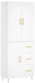 vidaXL Ντουλάπι Λευκό 69,5x34x180 εκ. από Επεξεργασμένο Ξύλο