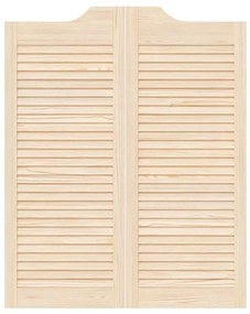 vidaXL Swing Doors Louvred Design 2-Pair 100x80 cm μασίφ ξύλο πεύκο