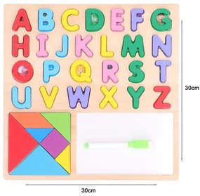 Εκπαιδευτικό Ξύλινο Παιχνίδι Αλφάβητος - Wooden Game Alphabet