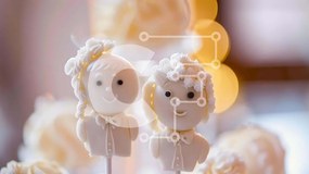 Σετ των 2 Intra Συλλεκτικό Ξύλινο Παζλ Plywood 4mm - Γαμήλια τούρτα με λευκά ειδώλια Σε Ξύλινο Κουτί - Διαστάσεις: 10x10 cm – 25 κομμάτια