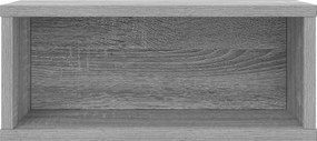vidaXL Ράφι Αποθήκευσης CDs 2 τμχ. Γκρι Sonoma 40 x 17 x 17 εκ.