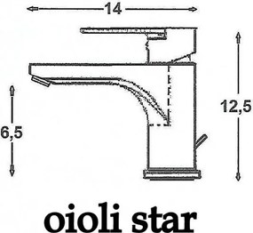 Oioli Star Chrome - Μπαταρία νιπτήρα