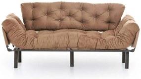 Καναπές - Κρεβάτι Τριθέσιος Nitta 859FTN2868 185x70x85cm Light Brown