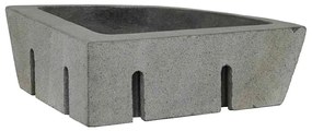 vidaXL Κρεμαστή Γωνιακή Λεκάνη Γκρι (38-45) x (38-45) x 12 εκ.