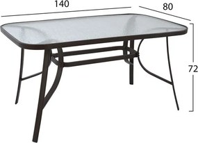 ΣΕΤ ΤΡΑΠΕΖΑΡΙΑ 5ΤΜΧ 140X80 &amp; 4 ΠΟΛΥΘΡΟΝΕΣ BAMBOO LOOK ΚΑΦΕ