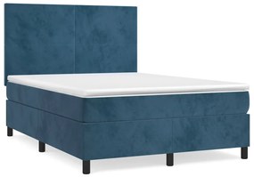 ΚΡΕΒΑΤΙ BOXSPRING ΜΕ ΣΤΡΩΜΑ ΣΚΟΥΡΟ ΜΠΛΕ 140X200 ΕΚ. ΒΕΛΟΥΔΙΝΟ 3142909