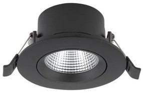 Χωνευτό Σποτ Φωτιστικό Οροφής LED 10W Μαύρο-Ασημί 4000Κ Downlight Egina 10554 Nowodvorski-10554-Μαύρο-Ασημί 10554