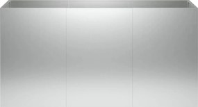 vidaXL Γλάστρα Κήπου Ασημί 120 x 40 x 60 εκ Γαλβανισμένος Χάλυβας