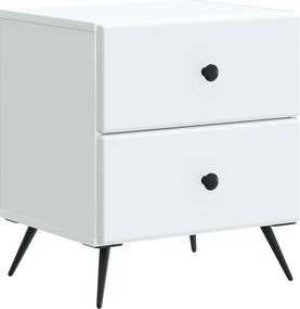 vidaXL Κομοδίνο Λευκό 43 x 34,5 x 47,5 εκ Επεξεργασμένο Ξύλο