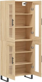vidaXL Ντουλάπι Sonoma δρυς 69,5 x 34 x 180 εκ. από Επεξεργασμένο Ξύλο