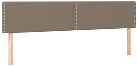 vidaXL Κρεβάτι Boxspring με Στρώμα Taupe 120x190 εκ. Υφασμάτινο
