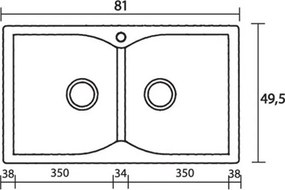 Sanitec Classic 322 (81×50) - Γρανιτένιος νεροχύτης - Granite Celtic Stone