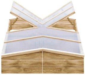 vidaXL Θερμοκήπια-Σπορεία 2 τεμ. 200x50x35 εκ. Εμποτισμένο Ξύλο Πεύκου