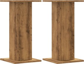 vidaXL Βάσεις Φυτών 2 τεμ. Αρτισιανή Δρυς 30x30x60 εκ. Επεξ. Ξύλο