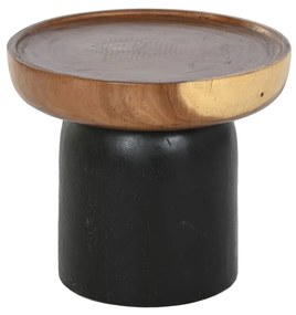 Βοηθητικό Τραπέζι Home ESPRIT Καφέ Μαύρο 39 x 39 x 35 cm