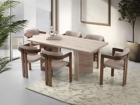 Τραπέζι Τραπεζαρίας Τραβερτίνη LOFT 180x90x77