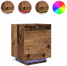 vidaXL Κομοδίνο 2 pcs Παλαιό ξύλο 45 x 40 x 55 εκ Επεξεργασμένο ξύλο