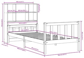 ΚΡΕΒΑΤΙ ΒΙΒΛΙΟΘΗΚΗ ΧΩΡΙΣ ΣΤΡΩΜΑ 100X200 ΕΚ ΜΑΣΙΦ ΞΥΛΟ ΠΕΥΚΟΥ 3322129