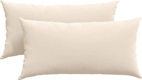 vidaXL Μαξιλάρι Καναπέ 2 pcs Μπεζ 80 x 40 cm ύφασμα
