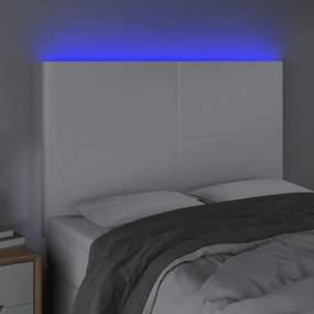 Κεφαλάρι Κρεβατιού LED Λευκό 144x5x118/128 εκ - Λευκό