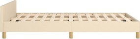 vidaXL Σκελετός Κρεβατιού Χωρίς Στρώμα Κρεμ 120x200 εκ. Υφασμάτινο