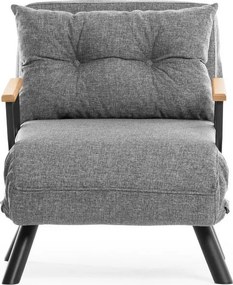 Πολυθρόνα-Κρεβάτι Ανοιχτό Γκρι SANDO SINGLE 78x67x78