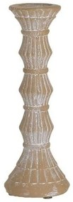 Κηροπήγιο Antique 3-70-456-0176 Φ9x24cm Beige-White Inart Inart Τσιμέντο