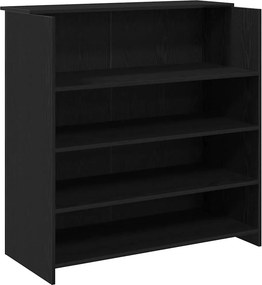 vidaXL Γραφείο Υποδοχής Μαύρη Δρυς 100x50x103,5 εκ. από Τεχνητό Ξύλο