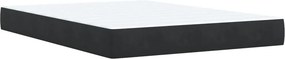 vidaXL Κρεβάτι Boxspring με Στρώμα Μαύρο 140x200 εκ. Βελούδινο