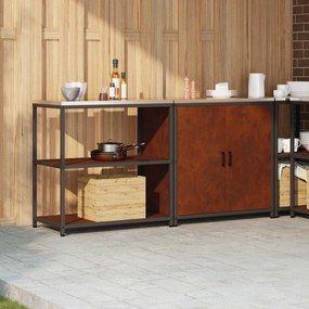vidaXL Σετ Αποθήκευσης Κουζίνας HATTEM 2 pcs Σκ rusty Ατσάλι