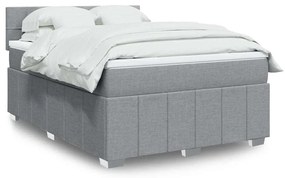 ΚΡΕΒΑΤΙ BOXSPRING ΜΕ ΣΤΡΩΜΑ ΑΝΟΙΧΤΟ ΓΚΡΙ 140X190 ΕΚ. ΥΦΑΣΜΑΤΙΝΟ 3287063