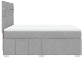 ΚΡΕΒΑΤΙ BOXSPRING ΜΕ ΣΤΡΩΜΑ ΑΝΟΙΧΤΟ ΓΚΡΙ 140X200 ΕΚ. ΥΦΑΣΜΑΤΙΝΟ 3293991