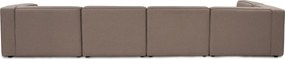 Corner Sofa Mora (X-Oval-L1-O1-O1-R1) Light Brown
